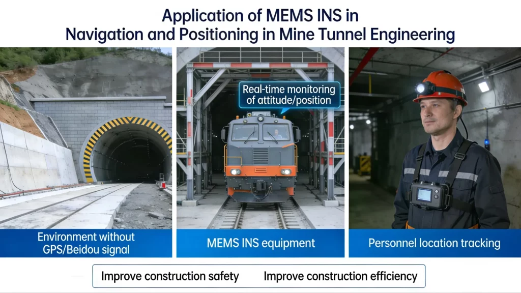 MEMS inertial navigation in mine tunnel engineering, reliable positioning and personnel tracking in GNSS-denied environments